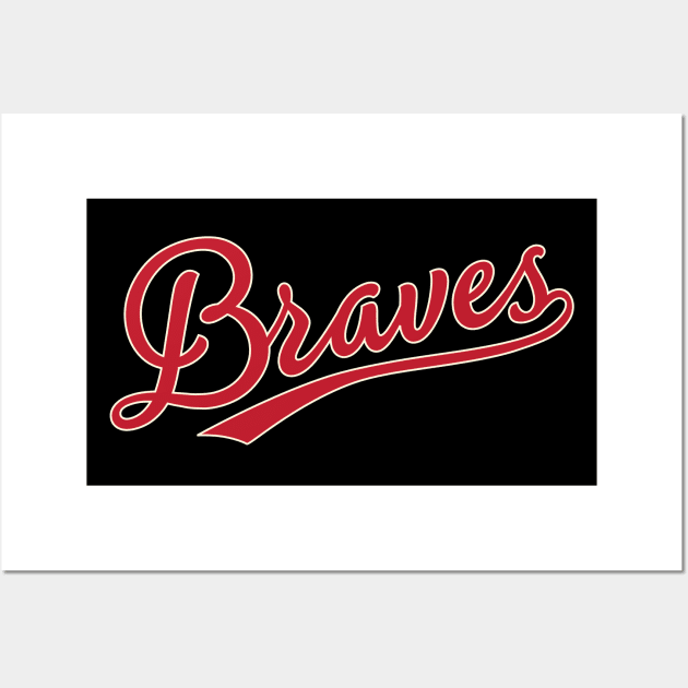 Atlanta Braves 4 by Buck Tee Originals Wall Art by Buck Tee